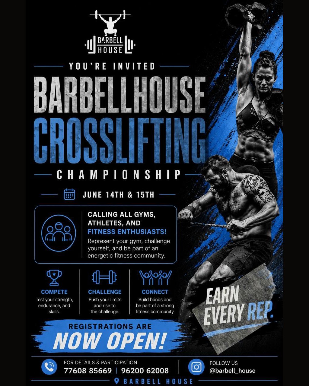 Barbellhouse Crosslifting Championship 2026 — Registrations Now Open. June 14 & 15.